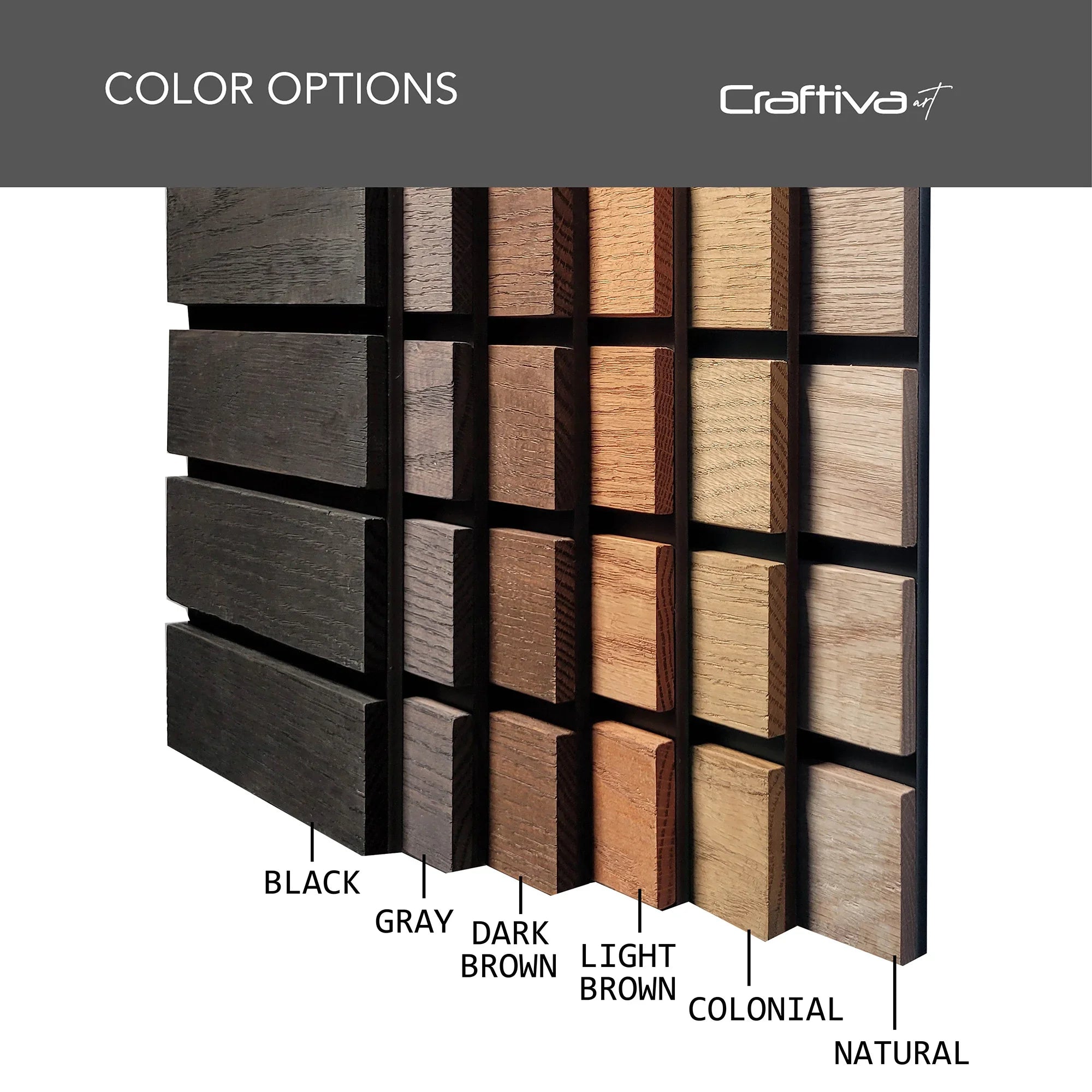 Solid Red Oak Wood Slat Wall Panel
